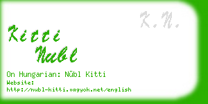 kitti nubl business card